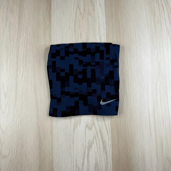 Nike Air Dri Fit Mens Blue Elastic Waist Geometric Athletic Shorts Size M Medium - Picture 1 of 12